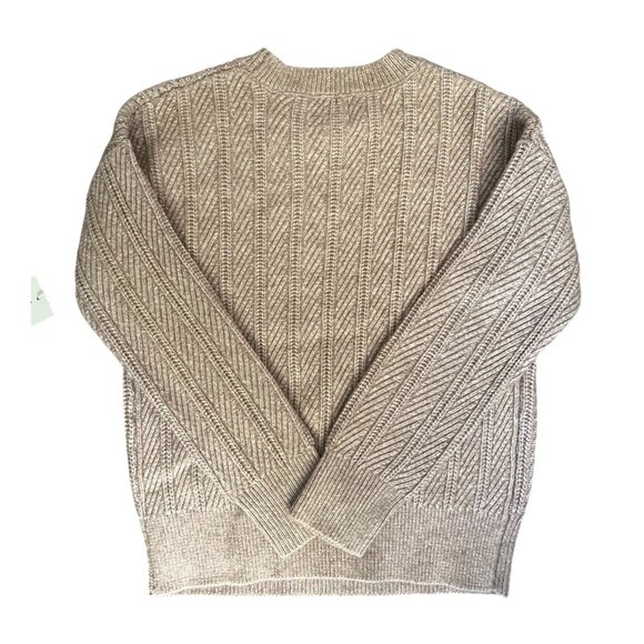 Joie Womens Beige Herringbone Pattern Crewneck Sweater Size Small - Picture 11 of 12